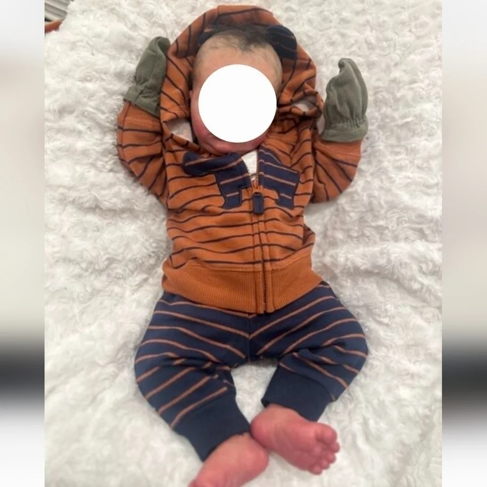 Carter's Baby Boy (6M) 3-Piece Set With Hooded Bear Jacket, Onesie, Pants